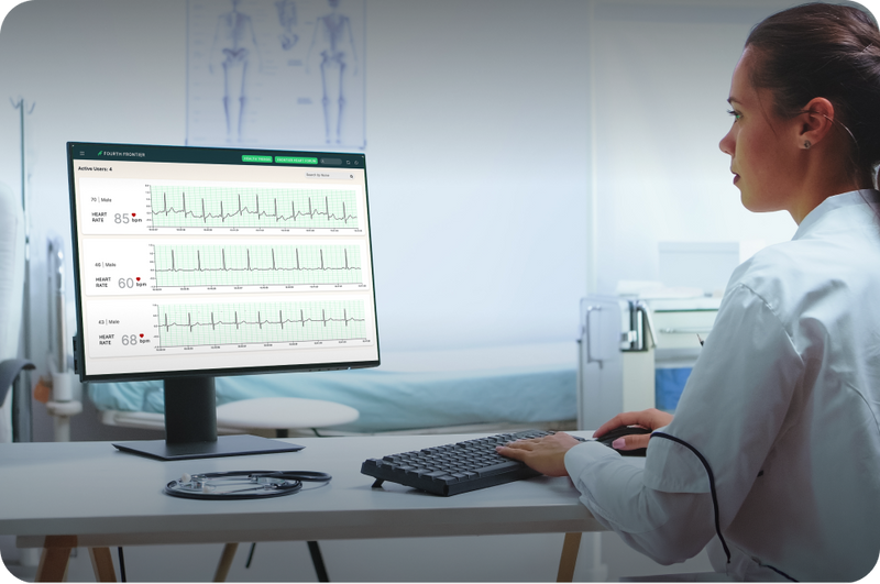 Live ECG dashboard for remote supervision